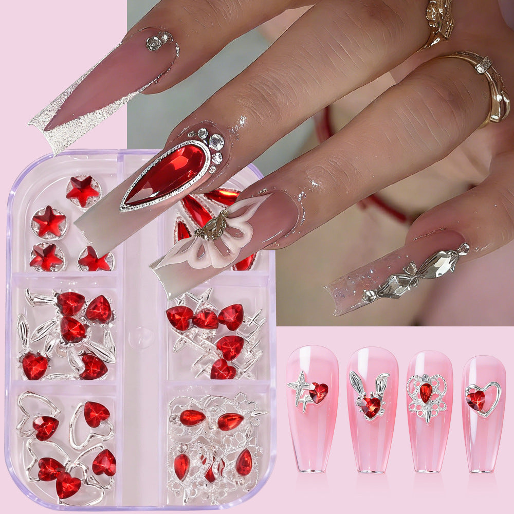 Dekorative 3D Nagelkunst Charms Set