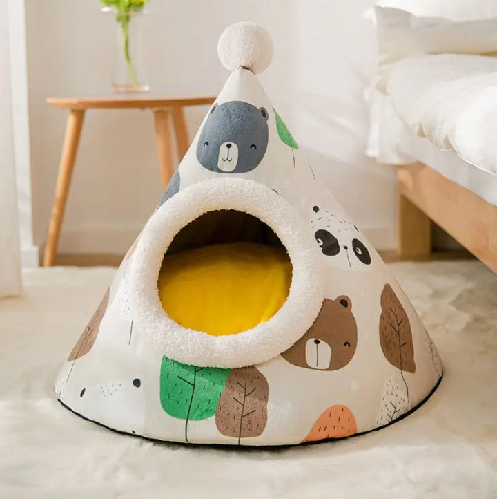 Weiches Plüsch Versteck Hundebett