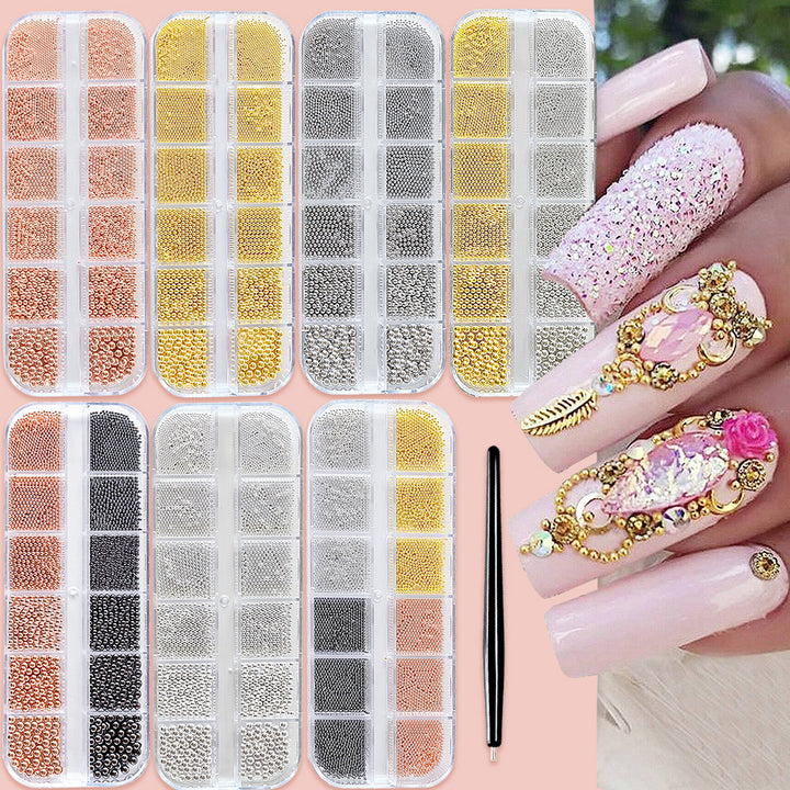 Dekorative Nail Art Perlen Set