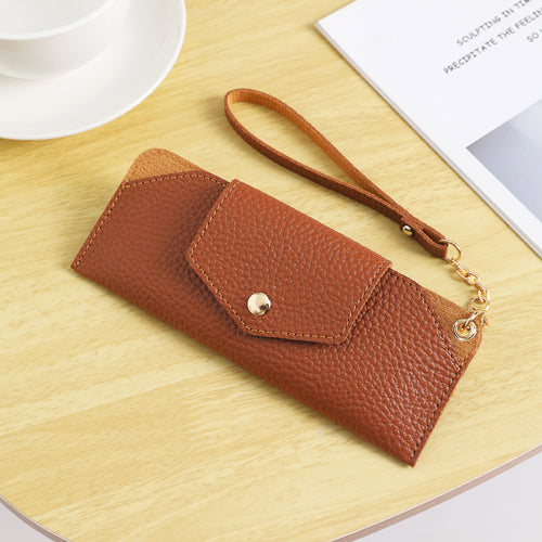 Elegante Texturierte Leder Clutch Tasche