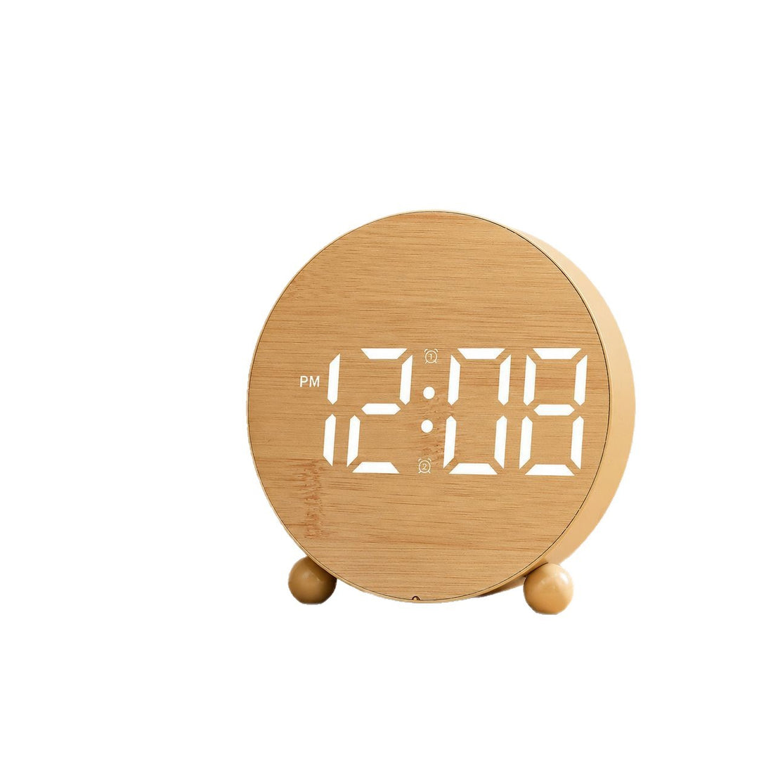 Digitaler Wecker Im Modernen Holzdesign Karnz