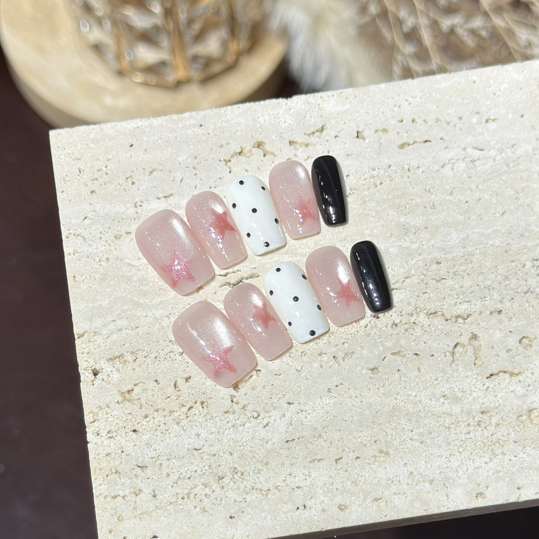 Künstlerisches Press-On Nagelset 1790734418