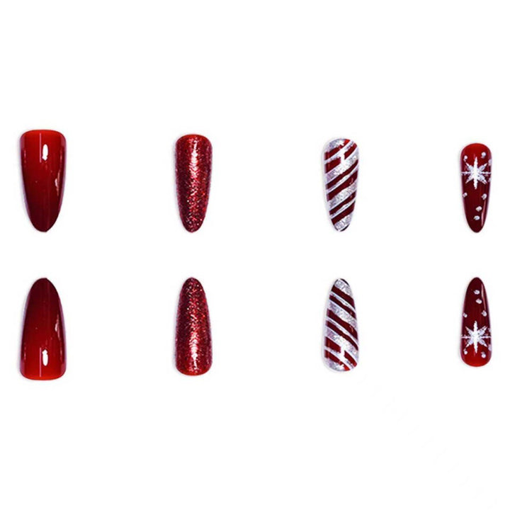 Festliche Feiertags-Stiletto-Nagelkunst Karnz