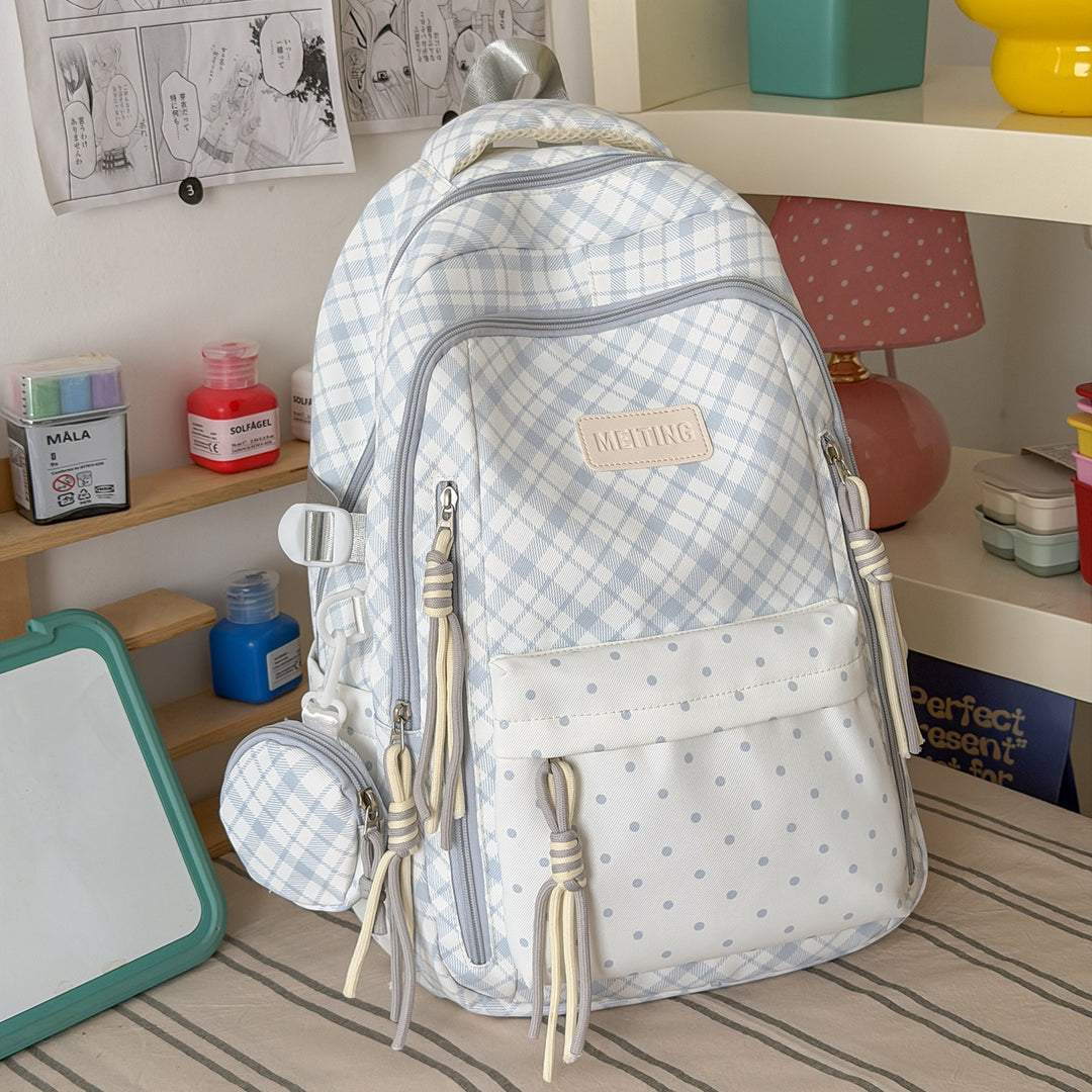 Stylische Karomuster-Rucksack Karnz