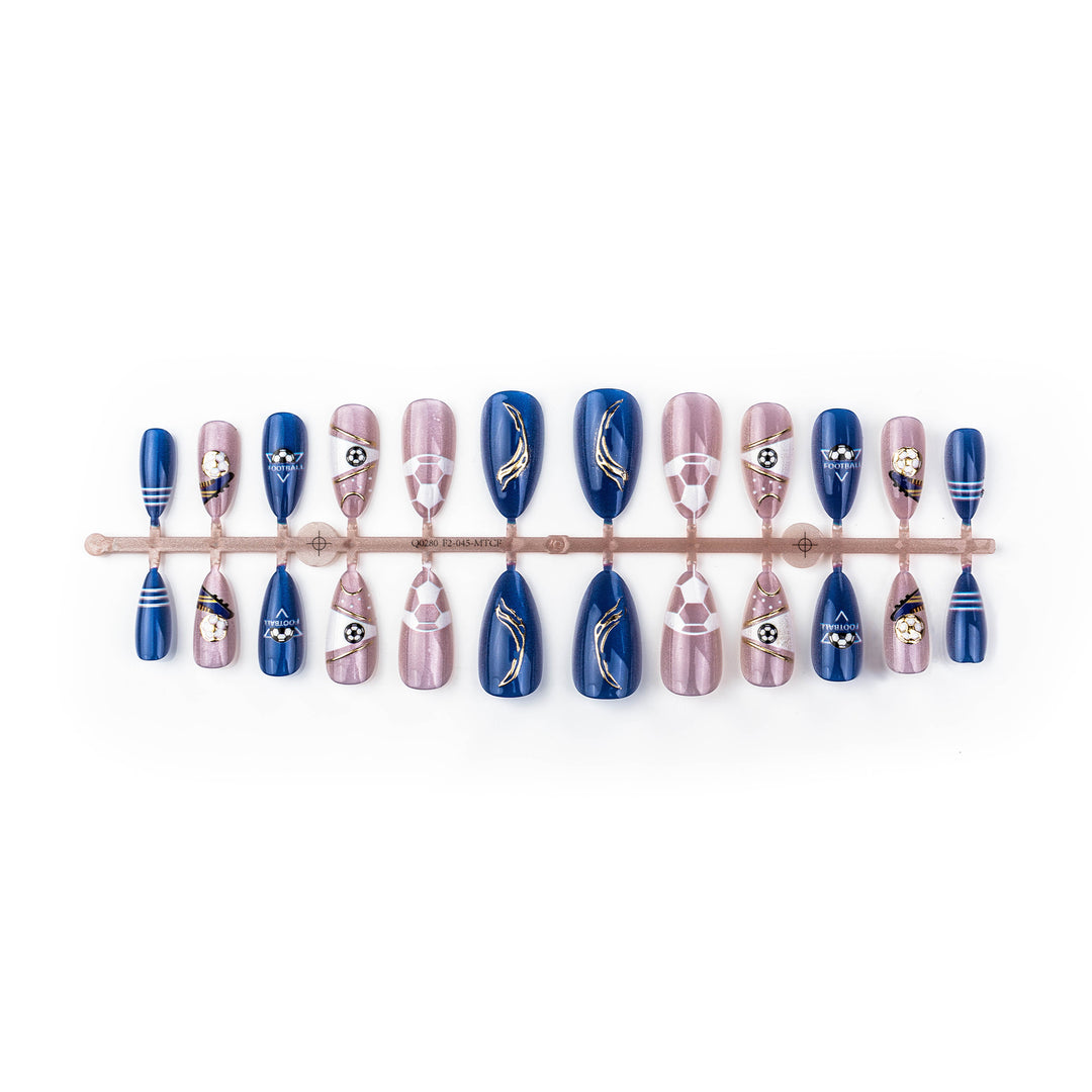 Sport-Themen Press-On Nail Art Set