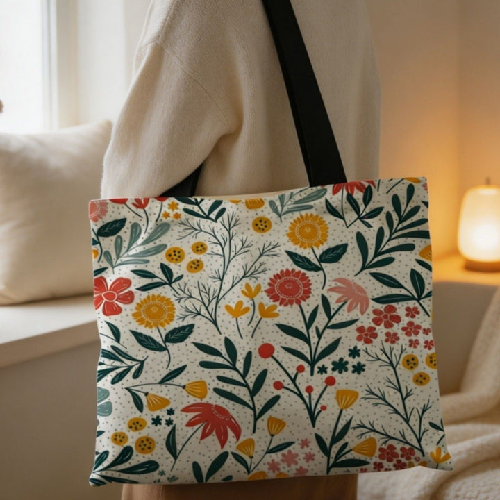 Künstlerische florale Druck-Canvas-Tasche
