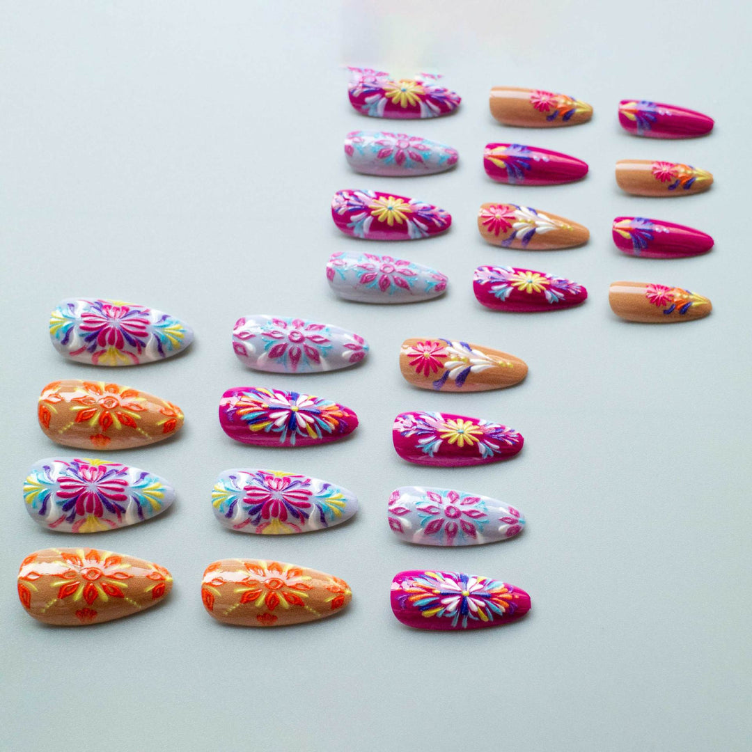Kreatives Blumen-Acryl-Nagelkunst-Design-Kit