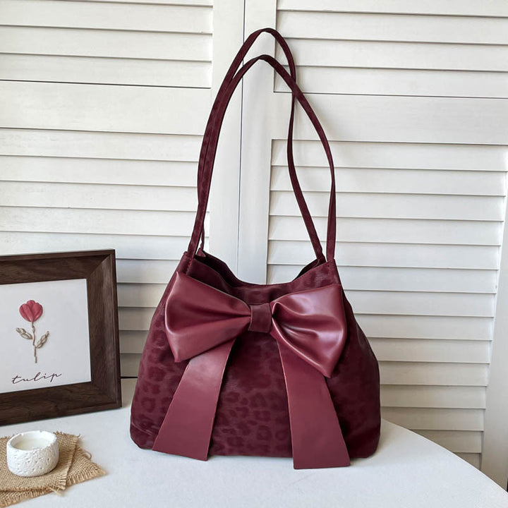 Chic Bogen-Akzent Eimer Handtasche