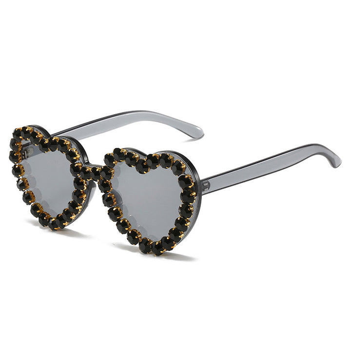 Herzförmige Glamour Sonnenbrille Karnz