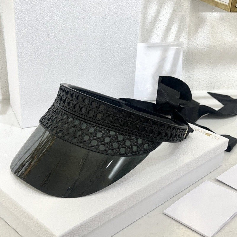 Damen modische Sonnenblende mit dekorativem Band Karnz