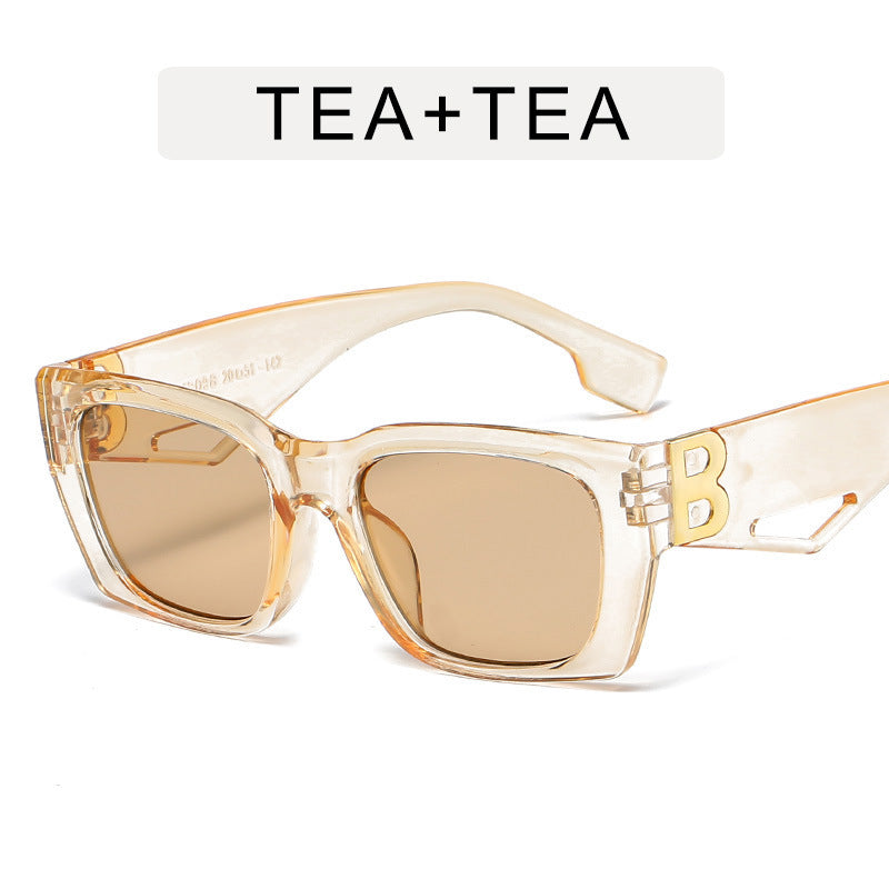 Damen modische geometrische Sonnenbrille mit einzigartigen Designelementen Karnz