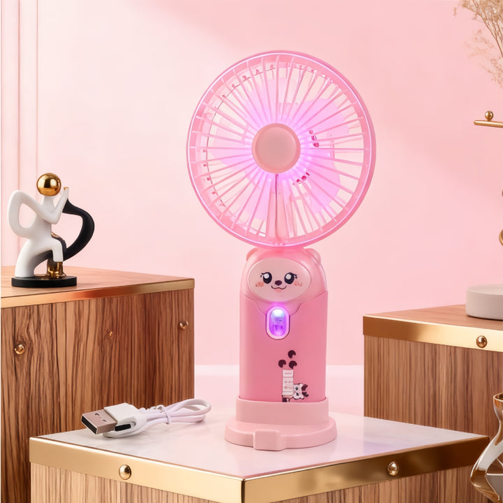 Damen Tragbarer Handventilator mit niedlichem Tierdesign und USB-Ladefunktion Karnz
