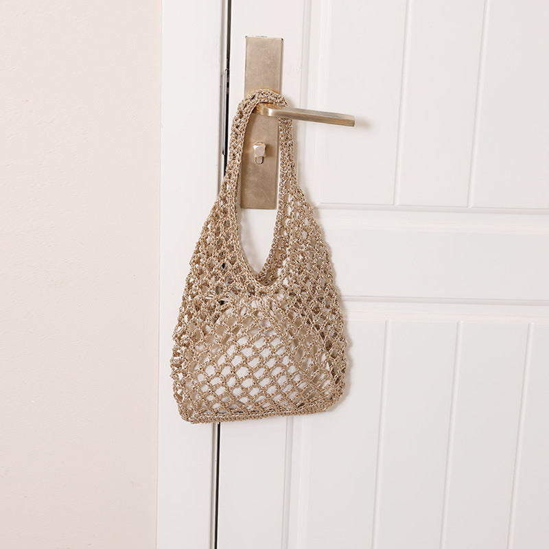 Damen Henkeltasche aus handgeknüpftem Naturmaterial Karnz