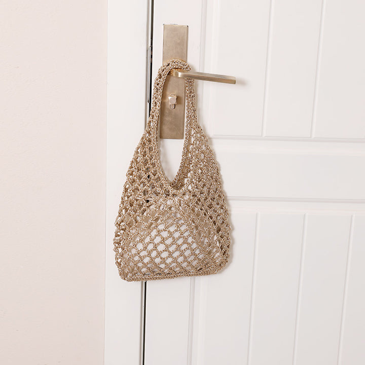 Damen Henkeltasche aus handgeknüpftem Naturmaterial Karnz