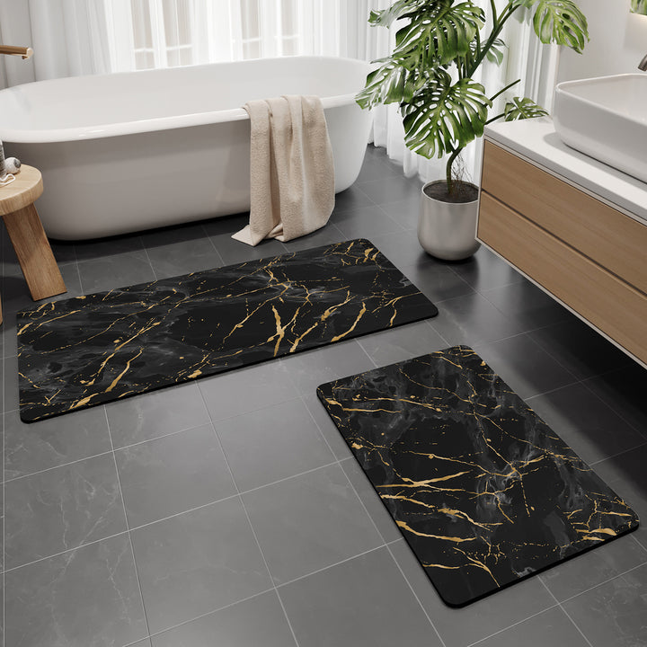 Luxuriöses Marmor Muster Badematten-Set