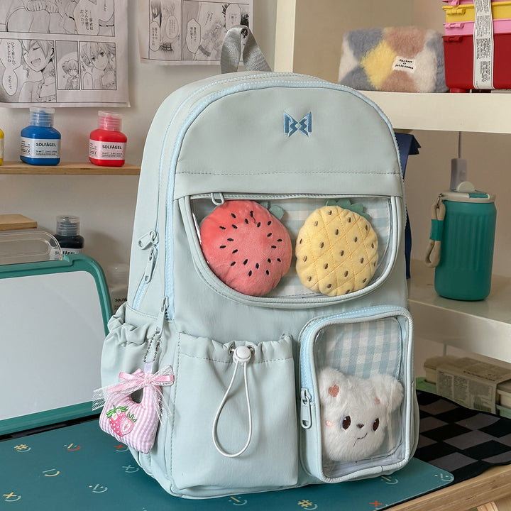 Funktionaler Karomuster-Rucksack Karnz