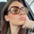 Damen moderne quadratische Sonnenbrille mit breitem Rahmen und elegantem Design Karnz