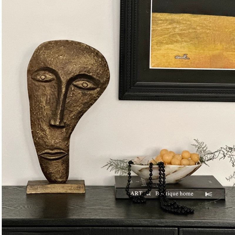 Stylische künstlerische Gesichts Skulptur