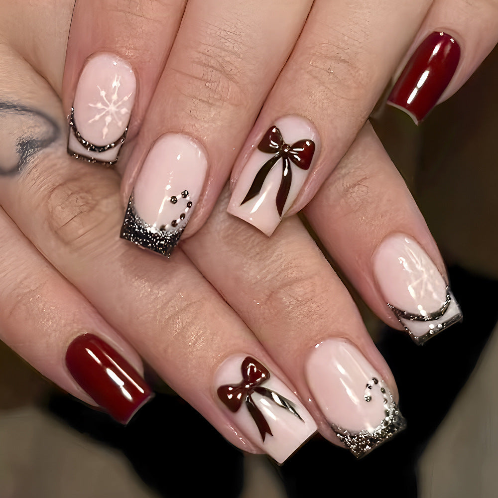 Festive Glamouröse Press-On Nagelkunst Set Karnz
