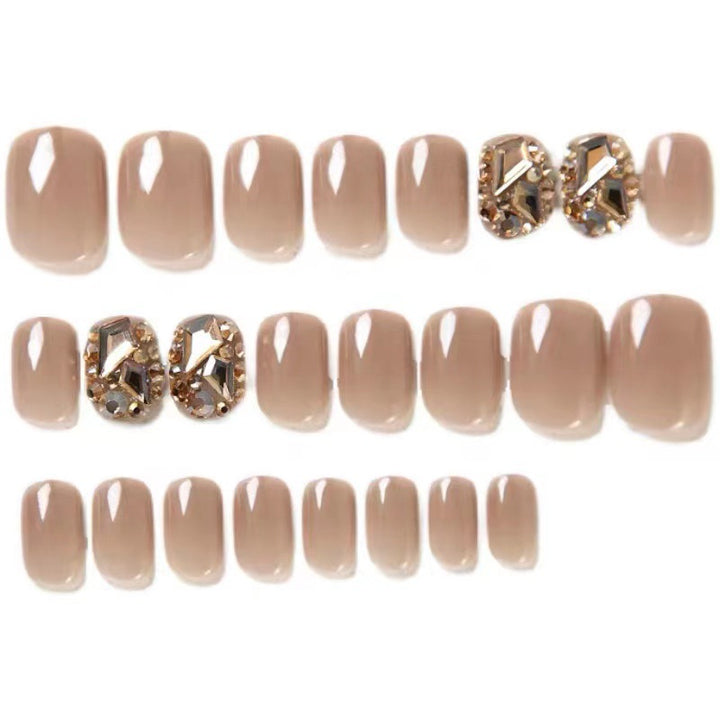 Premium mit Strass verziertes Press-On Nagelset