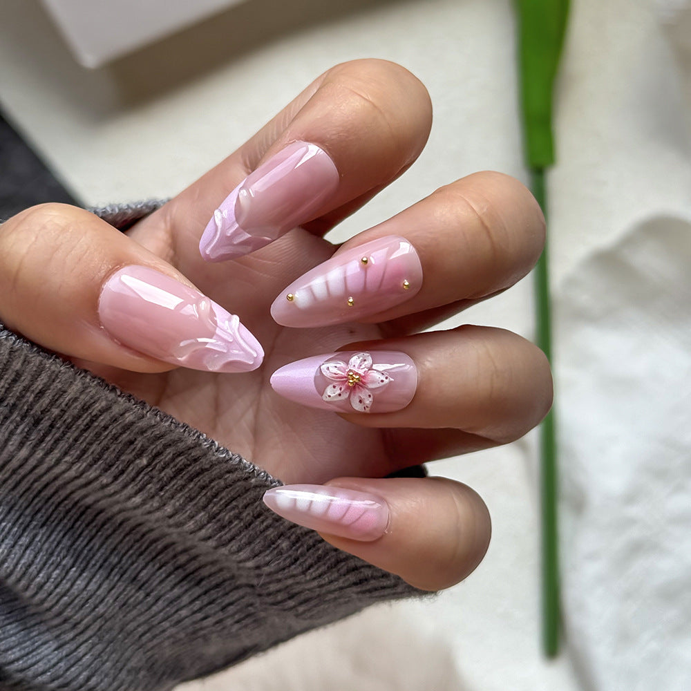 Blumen Kunst Press-On Nagel Set Karnz