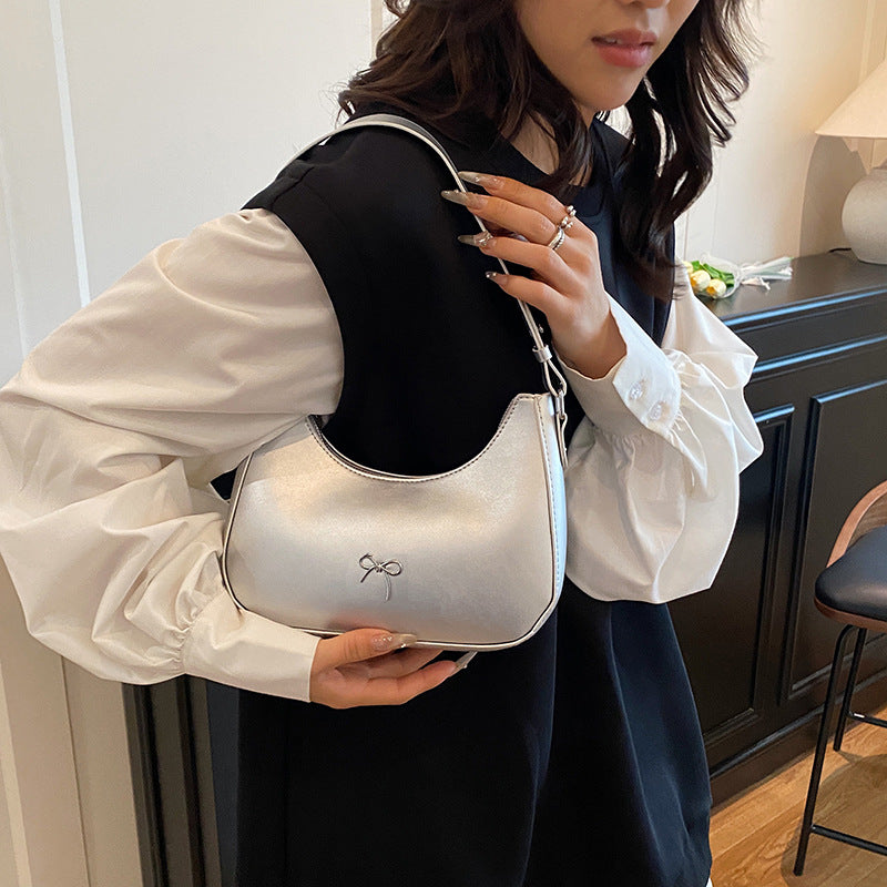 Stylische Bow Detail Schultertasche Karnz
