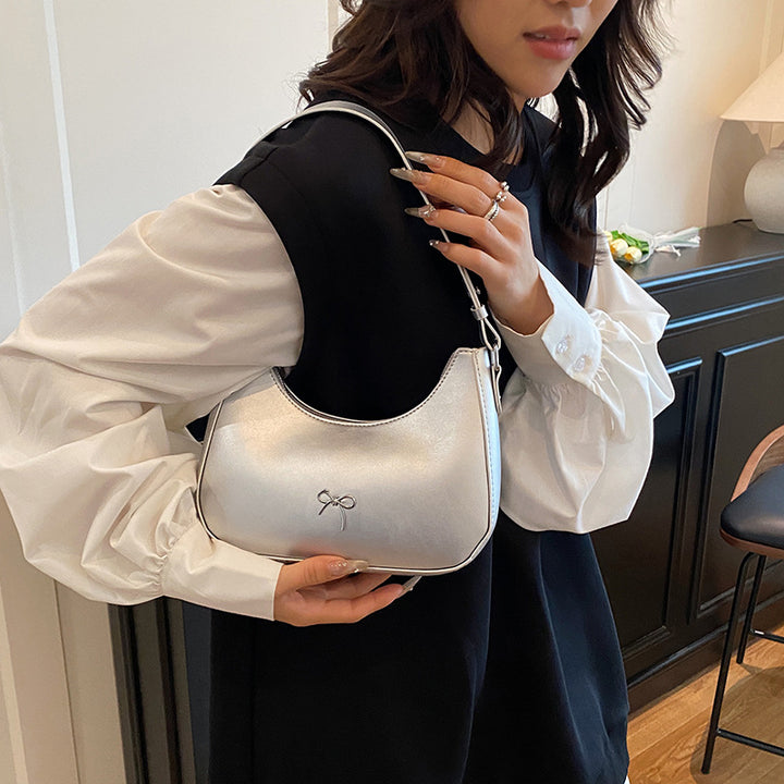 Stylische Bow Detail Schultertasche Karnz
