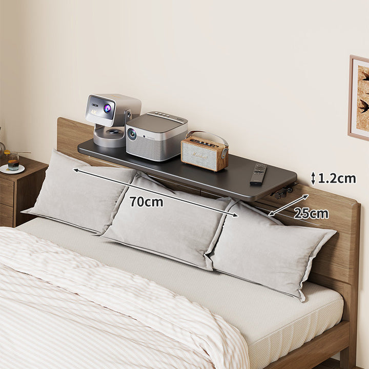 Slim Floating Kopfteil Nachttischregal mit ultra-dünnem Profil und abgerundeten Ecken