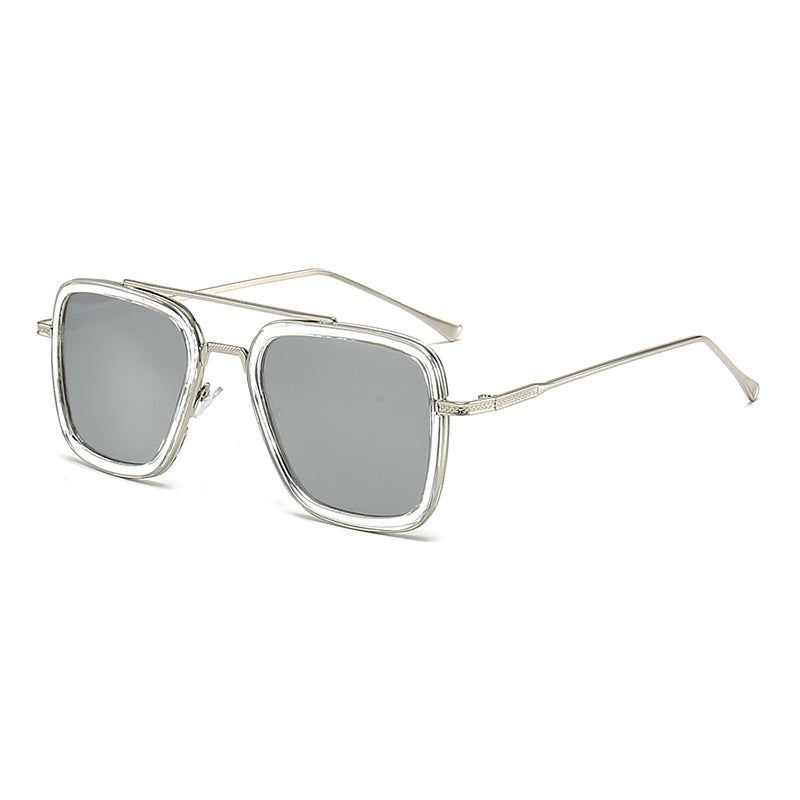 Damen modische quadratische Sonnenbrille mit metallischen Details Karnz