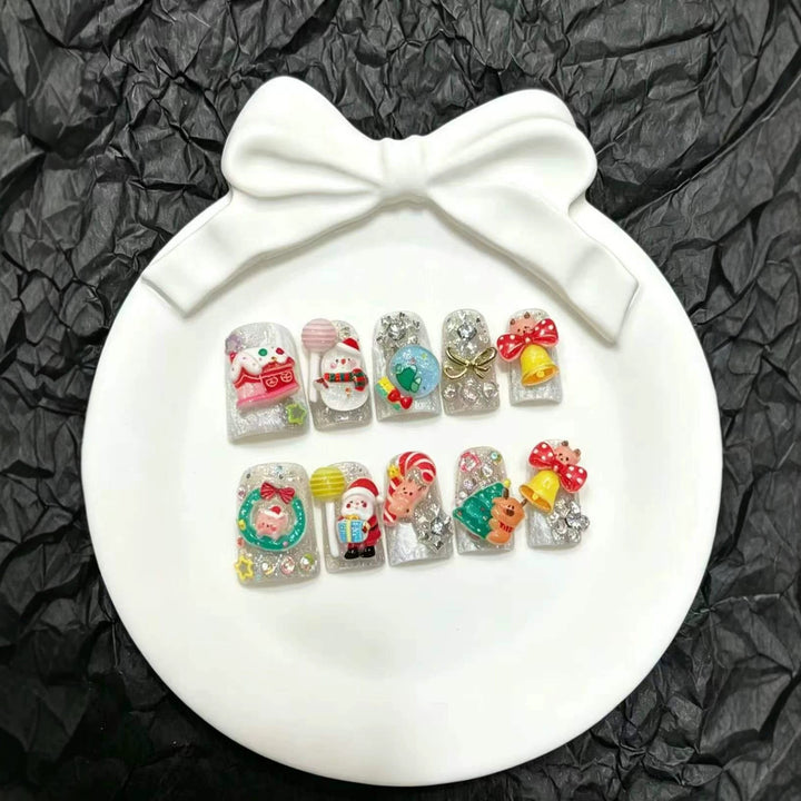 Dekoratives, saisonales Press-On Nagelkunst-Set