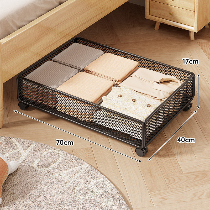Unter-Bett Rollendes Mesh Lagerdrawer mit verriegelbaren Rollen