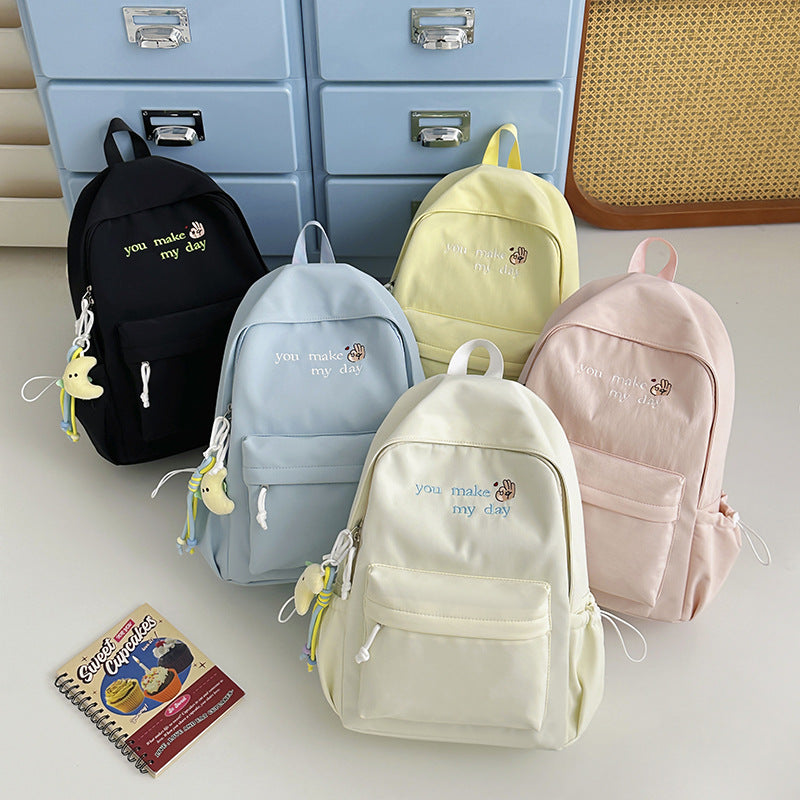 Lässiger bestickter Mini-Rucksack Karnz
