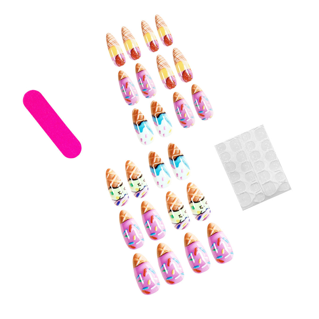 Kunstvolle Eiscreme Nagelkunst Karnz