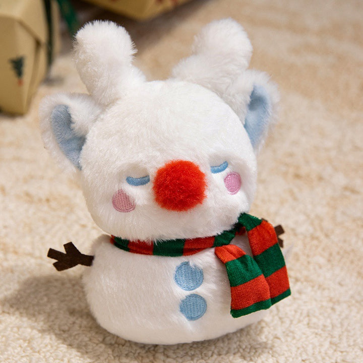Plüsch Schneemann Feiertags Dekorativer Tischspielzeug mit Schal & Filz Zweigarmen Karnz