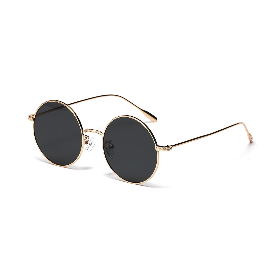 Damen runde modische Sonnenbrille mit glamourösem Rahmen Karnz