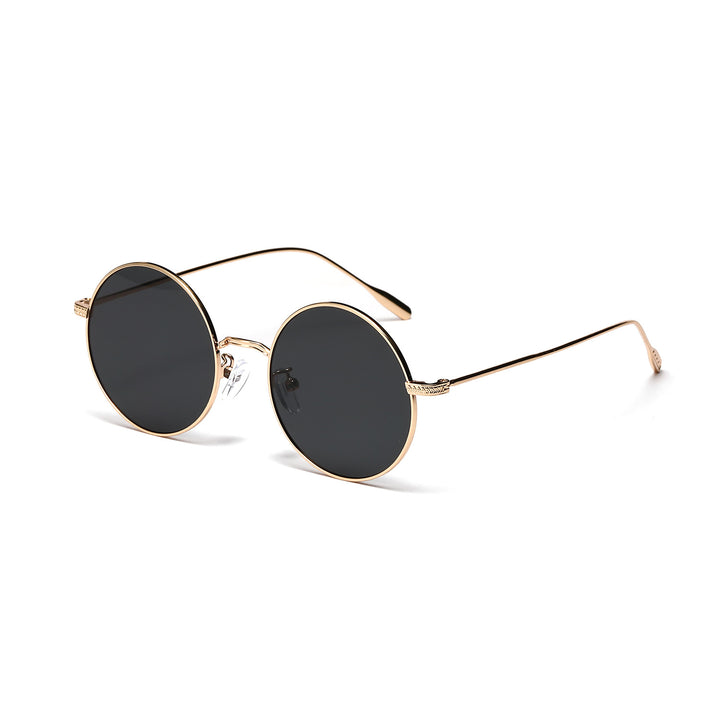 Damen runde modische Sonnenbrille mit glamourösem Rahmen Karnz