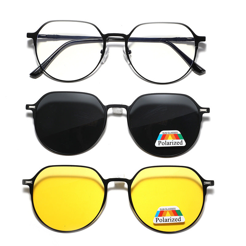 Damen modische Sonnenbrille mit unterschiedlichen Gläsern Karnz