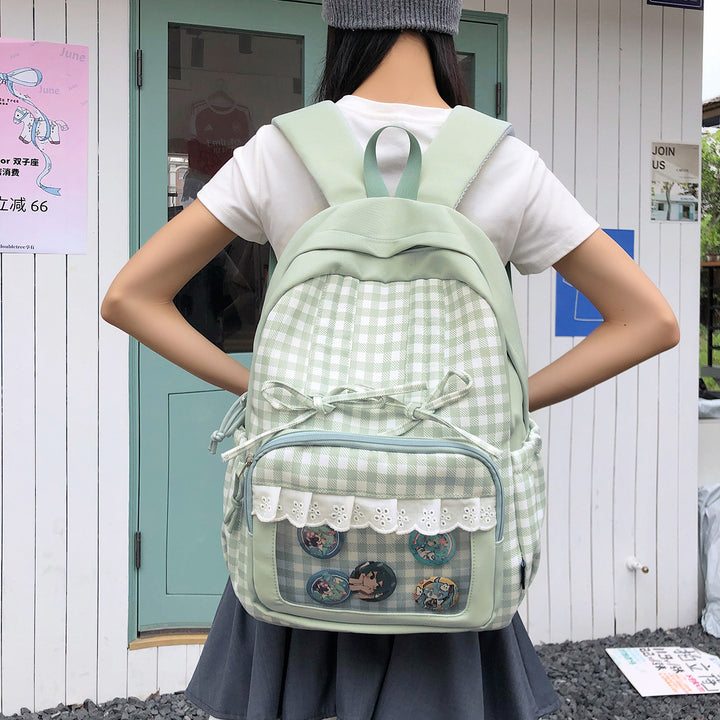 Stylischer Karomuster-Rucksack Karnz