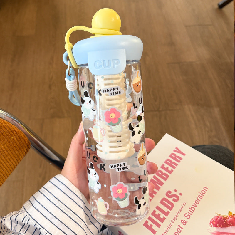 Damen Trinkflasche mit süßen Tiermotiven Karnz