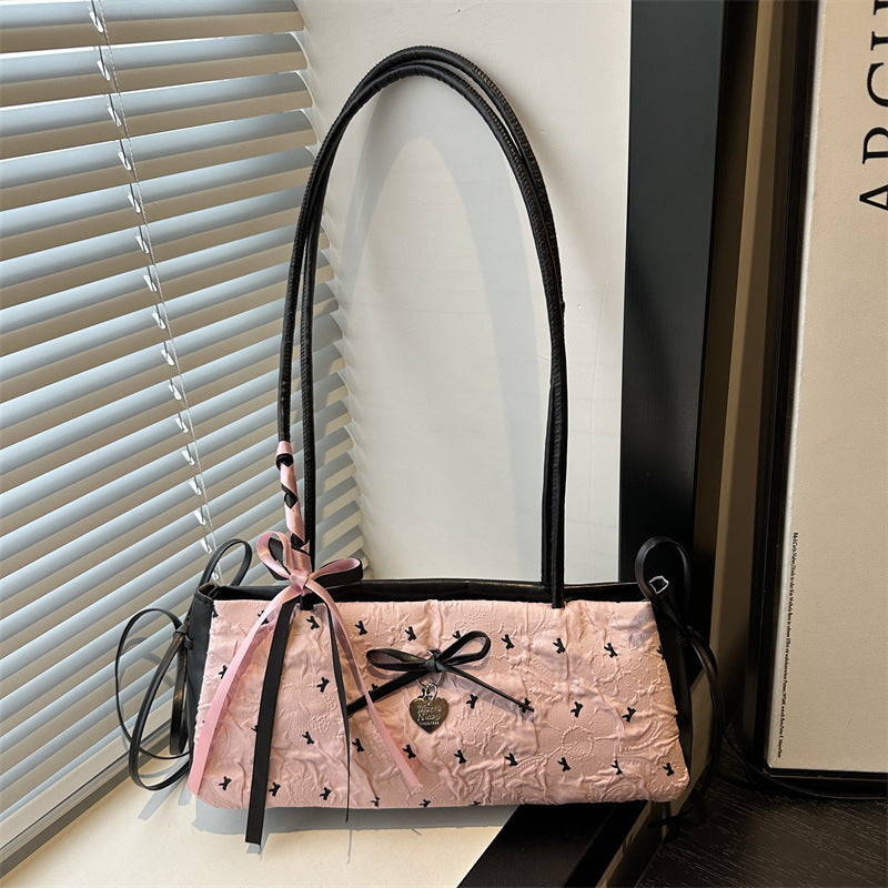 Charmante Schleife Detail Mini Handtasche Karnz