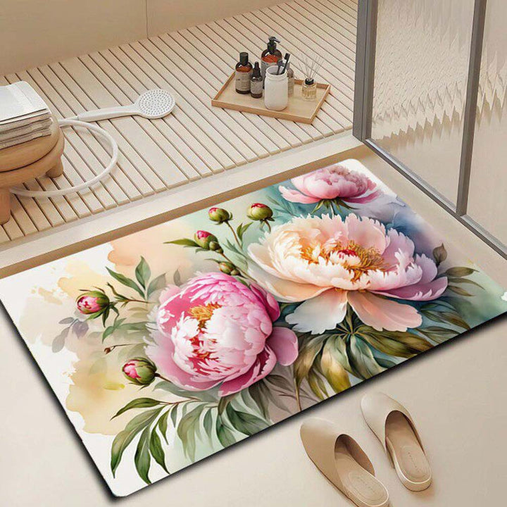 Blumenmuster Badezimmermatte