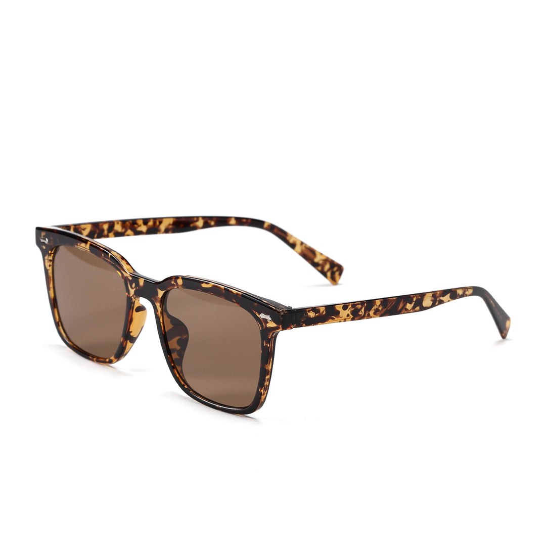 Damen quadratische Sonnenbrille mit elegantem Schildpatt-Rahmen Karnz