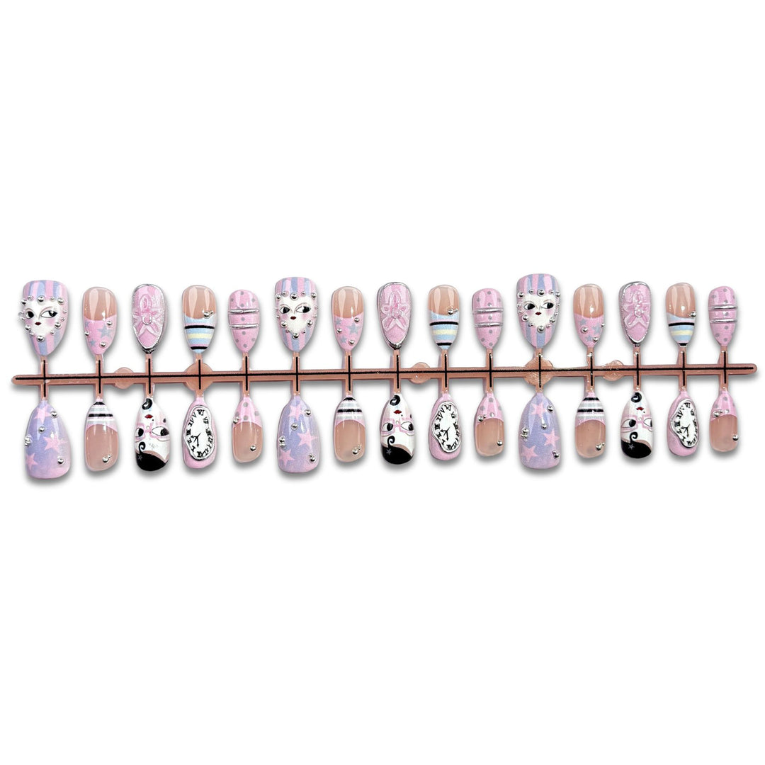 Dekoratives Press-On Nagelkunst-Kit