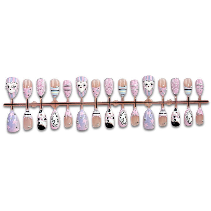 Dekoratives Press-On Nagelkunst-Kit