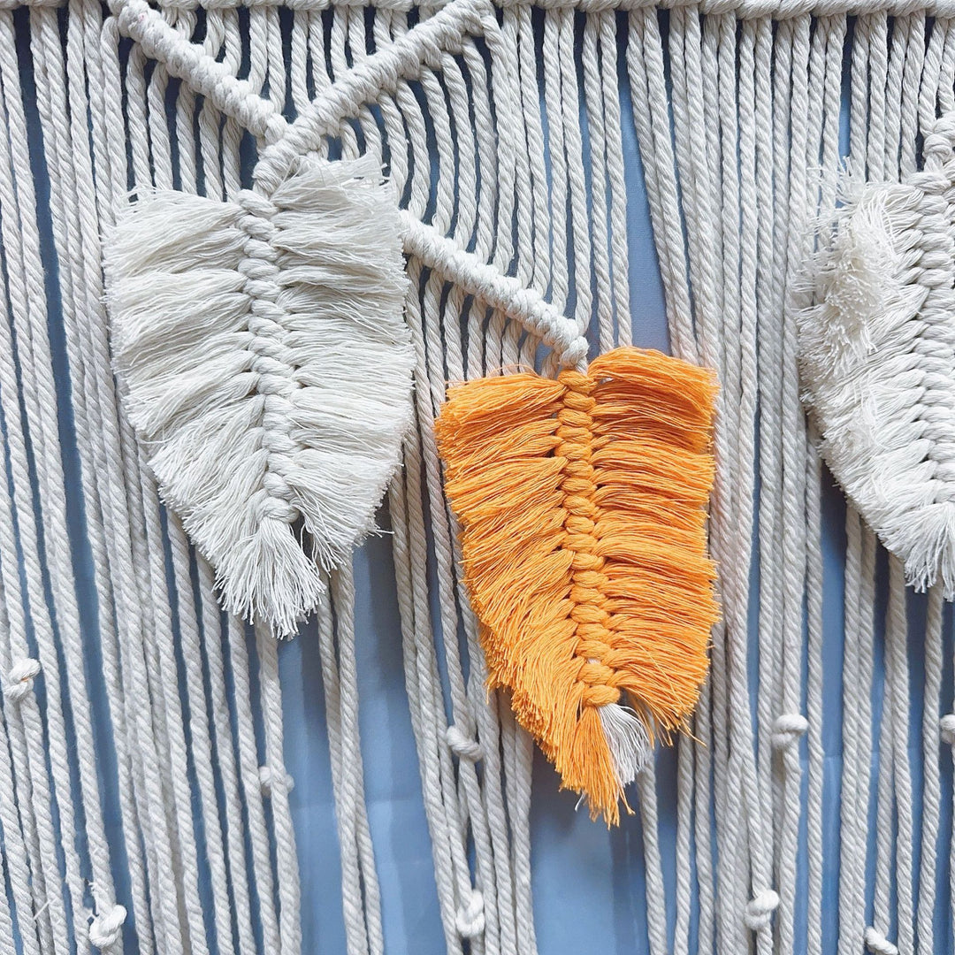 Makramee Blatt Wandbehang Karnz