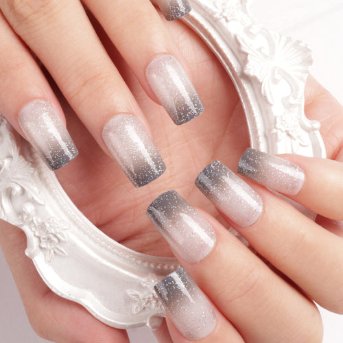 Glitter Ombre Press-On Nagelkunst Karnz