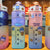 Damen Trinkflasche mit Motivationsmarkierungen und auslaufsicherem Deckel Karnz