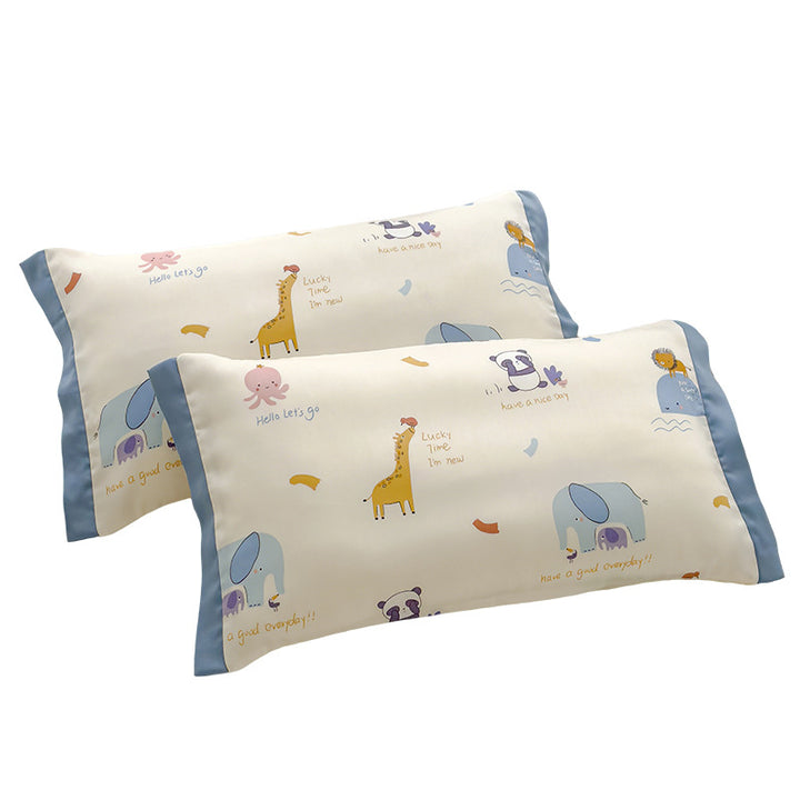 Satinweiches Kissenbezug-Set für Kinder mit niedlichem Teddymotiv