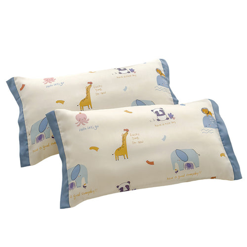 Satinweiches Kissenbezug-Set für Kinder mit niedlichem Teddymotiv