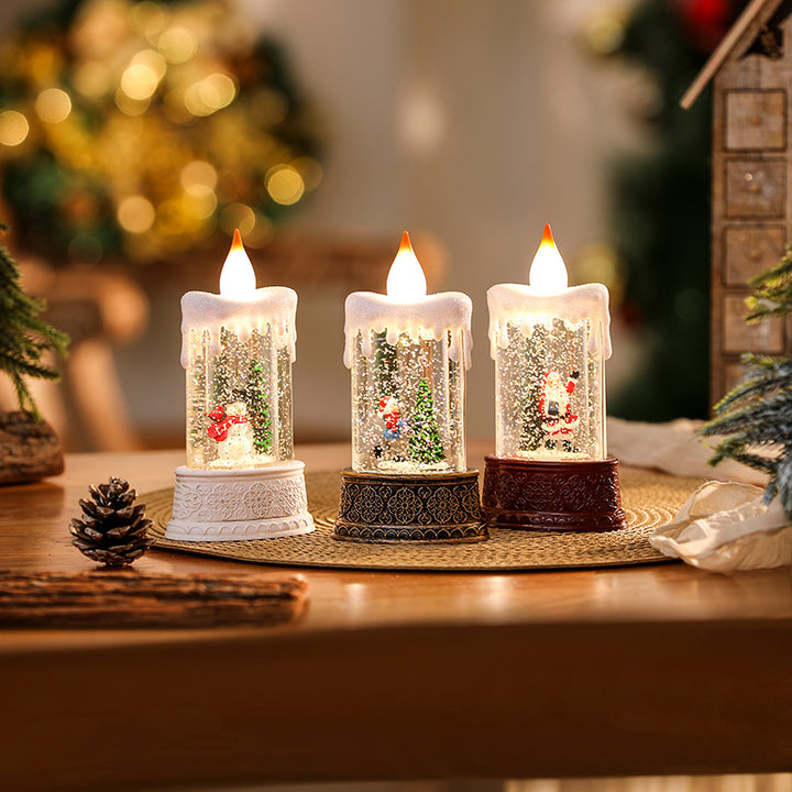 Weihnachtslichte Laterne mit beweglichem Santa-Motiv Karnz